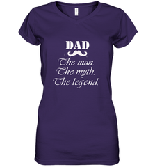 Dad the man the myth the legend Happy Father's day Women's V-Neck T-Shirt Women's V-Neck T-Shirt - HHHstores