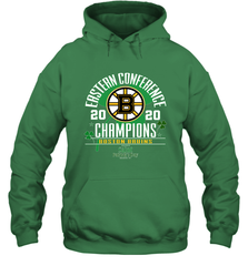 NHL ST PATRICK'S DAY Boston Bruins Fanatics 2020 Eastern Conference Champions Defensive Zone Hooded Sweatshirt Hooded Sweatshirt - HHHstores