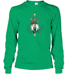 NBA Boston Celtics Logo merry Christmas gilf Long Sleeve T-Shirt Long Sleeve T-Shirt - HHHstores