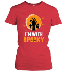 I'm With Spooky  Scary Halloween Costume Gift Women's T-Shirt Women's T-Shirt - HHHstores