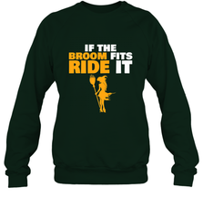 If the broom fits, ride it funny Halloween Witch Crewneck Sweatshirt Crewneck Sweatshirt - HHHstores