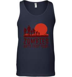 Zombies Hate Fast Food Funny Halloween Men's Tank Top