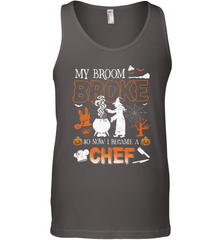 My Broom Broke So Now I Became A Chef Halloween Funny Men's Tank Top Men's Tank Top - HHHstores
