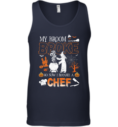 My Broom Broke So Now I Became A Chef Halloween Funny Men's Tank Top