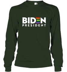 Joseph Biden For President T Shirt_ LGBT Gay Pride Rainbow Long Sleeve T-Shirt Long Sleeve T-Shirt - HHHstores
