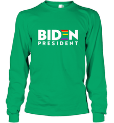 Joseph Biden For President T Shirt_ LGBT Gay Pride Rainbow Long Sleeve T-Shirt Long Sleeve T-Shirt - HHHstores