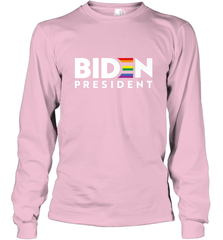 Joseph Biden For President T Shirt_ LGBT Gay Pride Rainbow Long Sleeve T-Shirt Long Sleeve T-Shirt - HHHstores