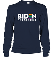 Joseph Biden For President T Shirt_ LGBT Gay Pride Rainbow Long Sleeve T-Shirt Long Sleeve T-Shirt - HHHstores