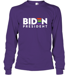 Joseph Biden For President T Shirt_ LGBT Gay Pride Rainbow Long Sleeve T-Shirt Long Sleeve T-Shirt - HHHstores