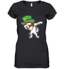 Dabbing Irish Setter Dog Leprechaun St Patricks Day Ireland Women's V-Neck T-Shirt Women's V-Neck T-Shirt - HHHstores
