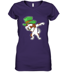 Dabbing Irish Setter Dog Leprechaun St Patricks Day Ireland Women's V-Neck T-Shirt Women's V-Neck T-Shirt - HHHstores