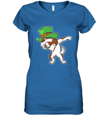 Dabbing Irish Setter Dog Leprechaun St Patricks Day Ireland Women's V-Neck T-Shirt Women's V-Neck T-Shirt - HHHstores