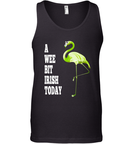 A Wee Bit Irish Today Flamingo St. Patrick's Day Men's Tank Top Men's Tank Top / Black / XS Men's Tank Top - HHHstores