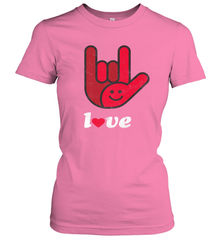 Cute Love Hand Sign Heart Valentines Day Retro Vintage Top Women's T-Shirt Women's T-Shirt - HHHstores