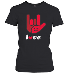 Cute Love Hand Sign Heart Valentines Day Retro Vintage Top Women's T-Shirt Women's T-Shirt - HHHstores
