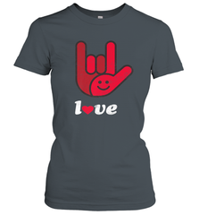 Cute Love Hand Sign Heart Valentines Day Retro Vintage Top Women's T-Shirt Women's T-Shirt - HHHstores