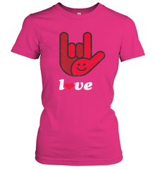 Cute Love Hand Sign Heart Valentines Day Retro Vintage Top Women's T-Shirt Women's T-Shirt - HHHstores