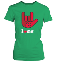 Cute Love Hand Sign Heart Valentines Day Retro Vintage Top Women's T-Shirt Women's T-Shirt - HHHstores