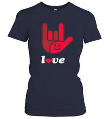 Cute Love Hand Sign Heart Valentines Day Retro Vintage Top Women's T-Shirt Women's T-Shirt - HHHstores