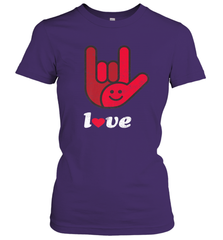 Cute Love Hand Sign Heart Valentines Day Retro Vintage Top Women's T-Shirt Women's T-Shirt - HHHstores