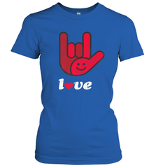 Cute Love Hand Sign Heart Valentines Day Retro Vintage Top Women's T-Shirt Women's T-Shirt - HHHstores