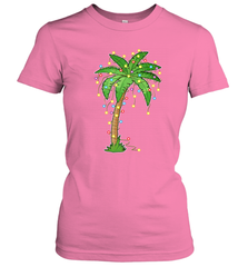 Christmas Lights Palm Tree Beach Funny Tropical Xmas Gift Women's T-Shirt Women's T-Shirt - HHHstores