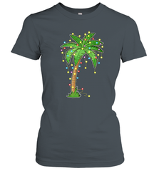 Christmas Lights Palm Tree Beach Funny Tropical Xmas Gift Women's T-Shirt Women's T-Shirt - HHHstores