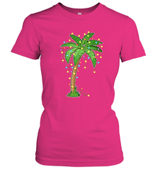 Christmas Lights Palm Tree Beach Funny Tropical Xmas Gift Women's T-Shirt Women's T-Shirt - HHHstores