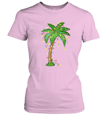 Christmas Lights Palm Tree Beach Funny Tropical Xmas Gift Women's T-Shirt Women's T-Shirt - HHHstores