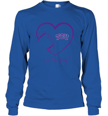 TCU Horned Frogs Football Inside Heart  Team Long Sleeve T-Shirt Long Sleeve T-Shirt - HHHstores