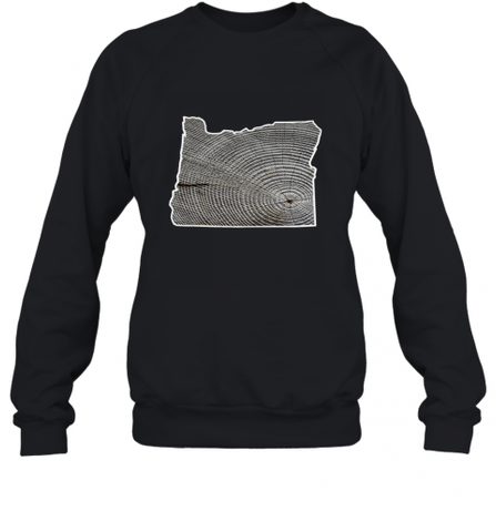 Oregon Pride Tee, Oregon Coast Tshirt, Forest Tree Crewneck Sweatshirt Crewneck Sweatshirt / Black / S Crewneck Sweatshirt - HHHstores