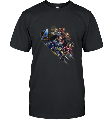 Marvel Avengers Endgame Action Pose Logo Men's T-Shirt Men's T-Shirt / Black / S Men's T-Shirt - HHHstores