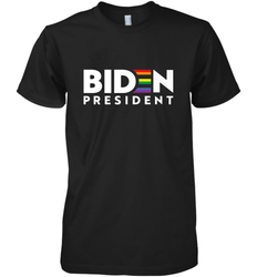 Joseph Biden For President T Shirt_ LGBT Gay Pride Rainbow Men's Premium T-Shirt