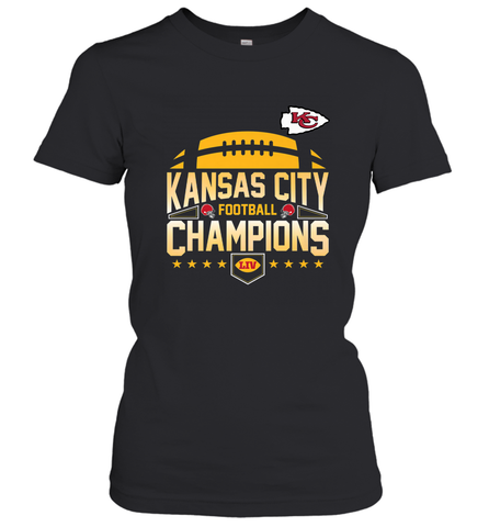 Kansas City Football _ The City Of Champions LIV Women's T-Shirt Women's T-Shirt / Black / S Women's T-Shirt - HHHstores