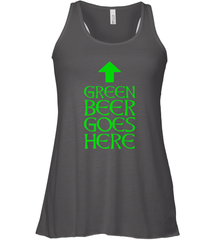 Green Beer Goes Here Funny St. Patrick's Day Women's Racerback Tank Women's Racerback Tank - HHHstores