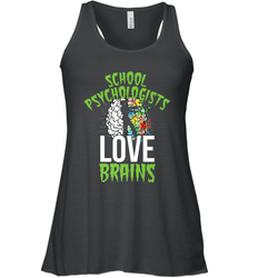 School Psychologists Love Brains Halloween Teacher Women's Racerback Tank