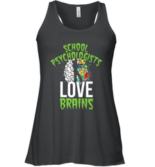 School Psychologists Love Brains Halloween Teacher Women's Racerback Tank Women's Racerback Tank - HHHstores