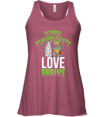 School Psychologists Love Brains Halloween Teacher Women's Racerback Tank Women's Racerback Tank - HHHstores