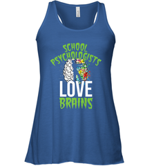 School Psychologists Love Brains Halloween Teacher Women's Racerback Tank Women's Racerback Tank - HHHstores