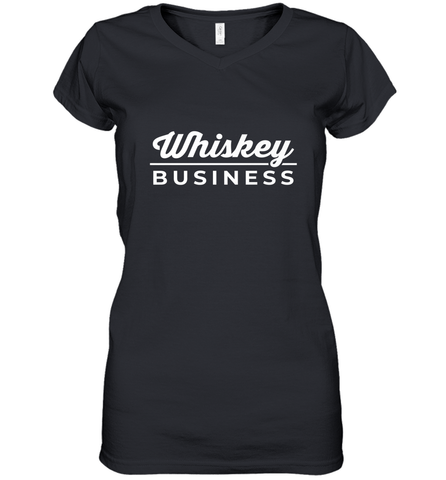 Whiskey Business Drinking St Patrick's Day Women's V-Neck T-Shirt Women's V-Neck T-Shirt / Black / S Women's V-Neck T-Shirt - HHHstores