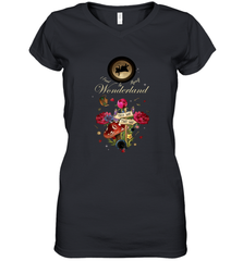 I Found Myself In Wonderland  Alice In Wonderland Women's V-Neck T-Shirt Women's V-Neck T-Shirt - HHHstores