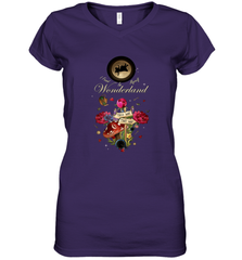 I Found Myself In Wonderland  Alice In Wonderland Women's V-Neck T-Shirt Women's V-Neck T-Shirt - HHHstores
