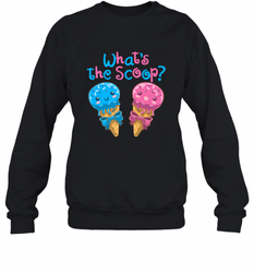 Gender Reveal Family Party Ice Cream What's the Scoop Crewneck Sweatshirt