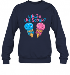 Gender Reveal Family Party Ice Cream What's the Scoop Crewneck Sweatshirt Crewneck Sweatshirt - HHHstores