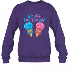 Gender Reveal Family Party Ice Cream What's the Scoop Crewneck Sweatshirt Crewneck Sweatshirt - HHHstores
