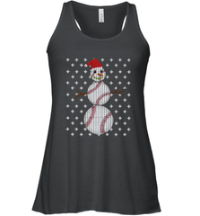 UGLY CHRISTMAS Baseball Snowman Holiday Santa Funny Men Gift Women's Racerback Tank Women's Racerback Tank - HHHstores