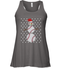 UGLY CHRISTMAS Baseball Snowman Holiday Santa Funny Men Gift Women's Racerback Tank Women's Racerback Tank - HHHstores