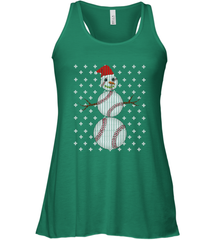 UGLY CHRISTMAS Baseball Snowman Holiday Santa Funny Men Gift Women's Racerback Tank Women's Racerback Tank - HHHstores
