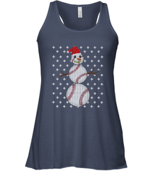 UGLY CHRISTMAS Baseball Snowman Holiday Santa Funny Men Gift Women's Racerback Tank Women's Racerback Tank - HHHstores