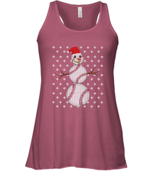 UGLY CHRISTMAS Baseball Snowman Holiday Santa Funny Men Gift Women's Racerback Tank Women's Racerback Tank - HHHstores